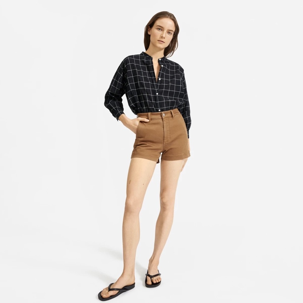 Everlane Collarless air shirt